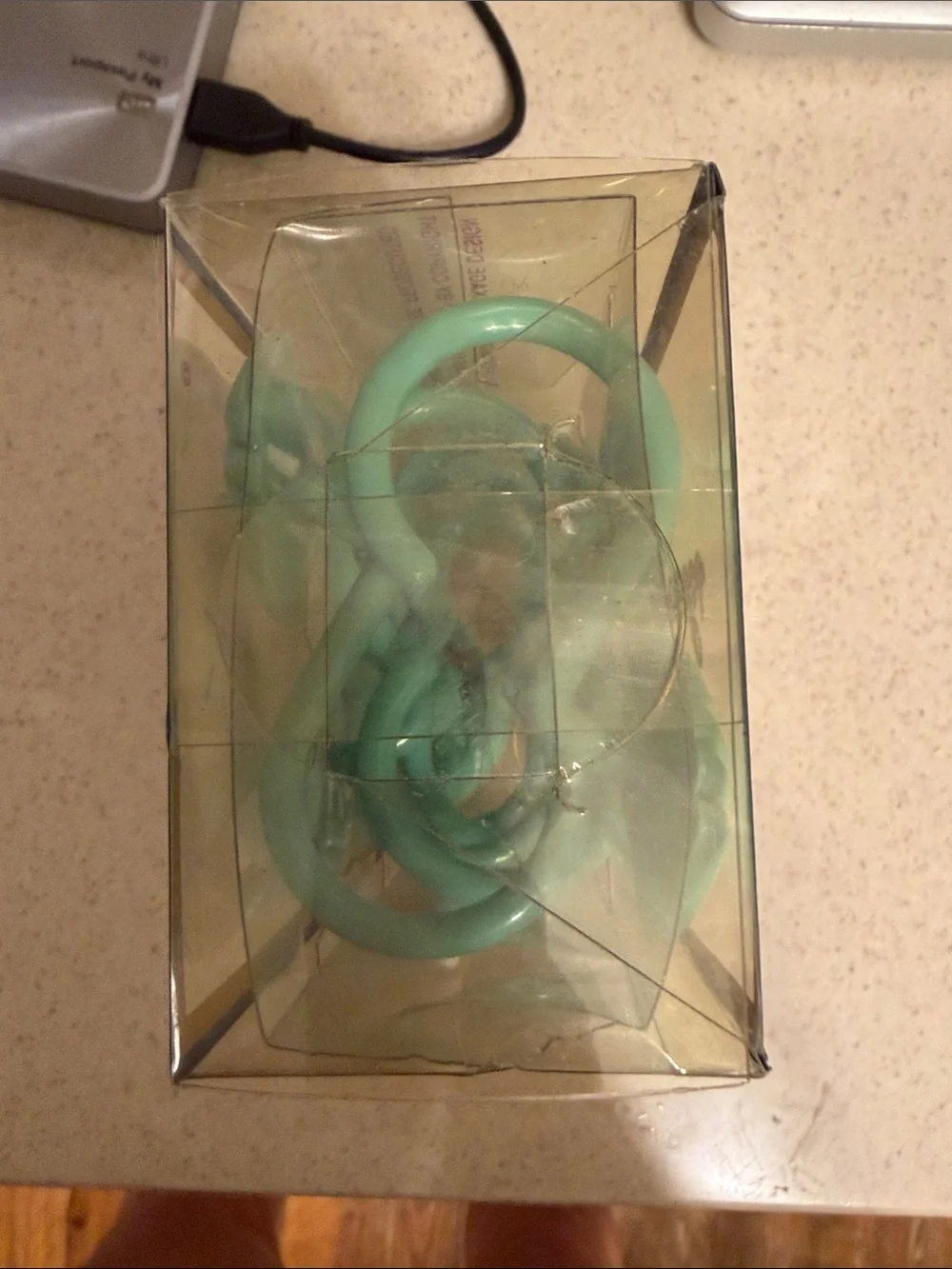 Seashell Shower Curtain Rings - Aqua Set of 8